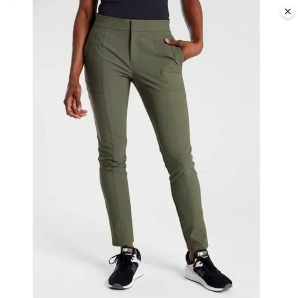 ATHLETA Wander Stash Skinny Pant Olive Green Size 4 - Picture 4 of 13